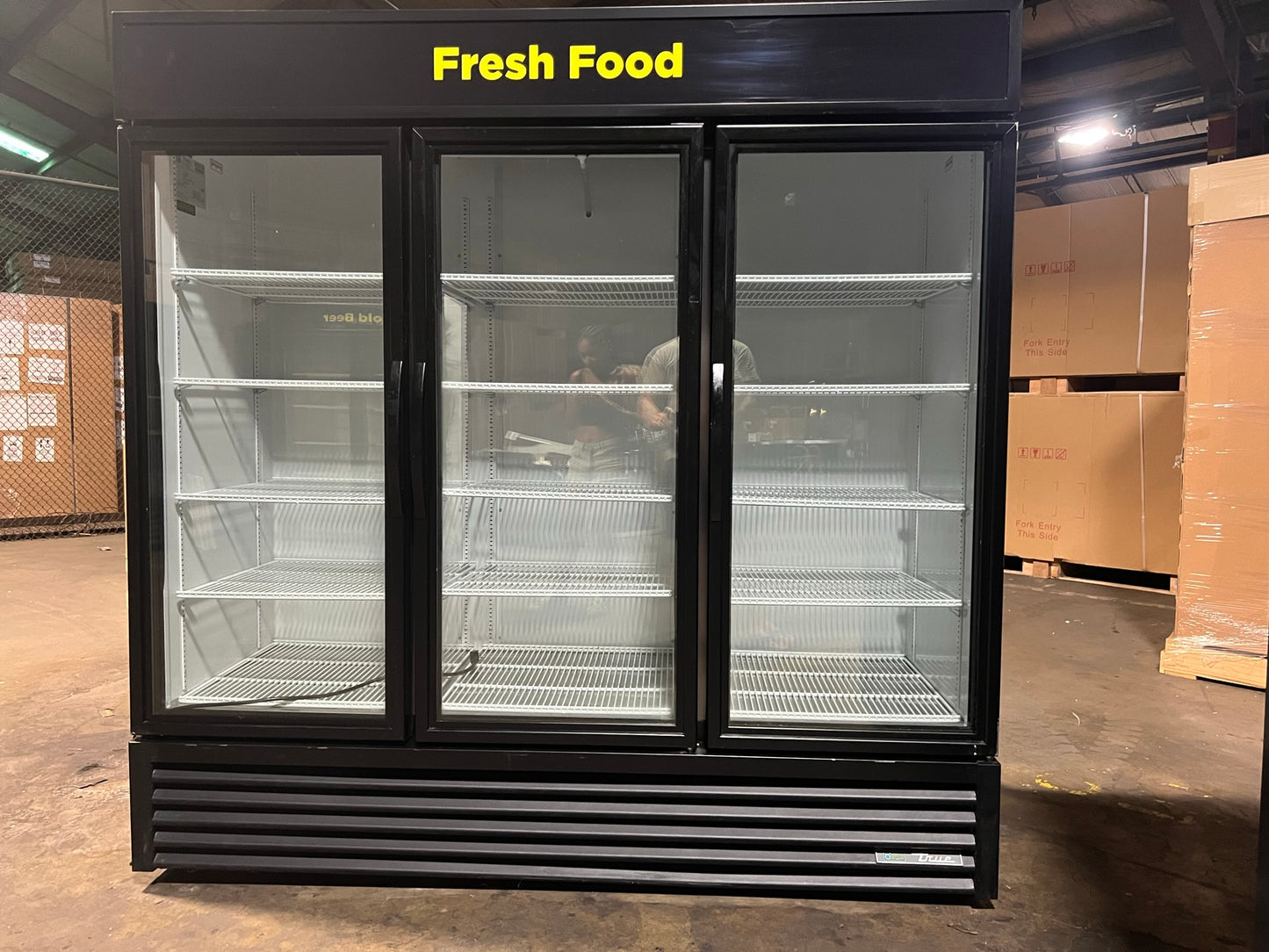 USED True Brand 3 Glass Door Cooler