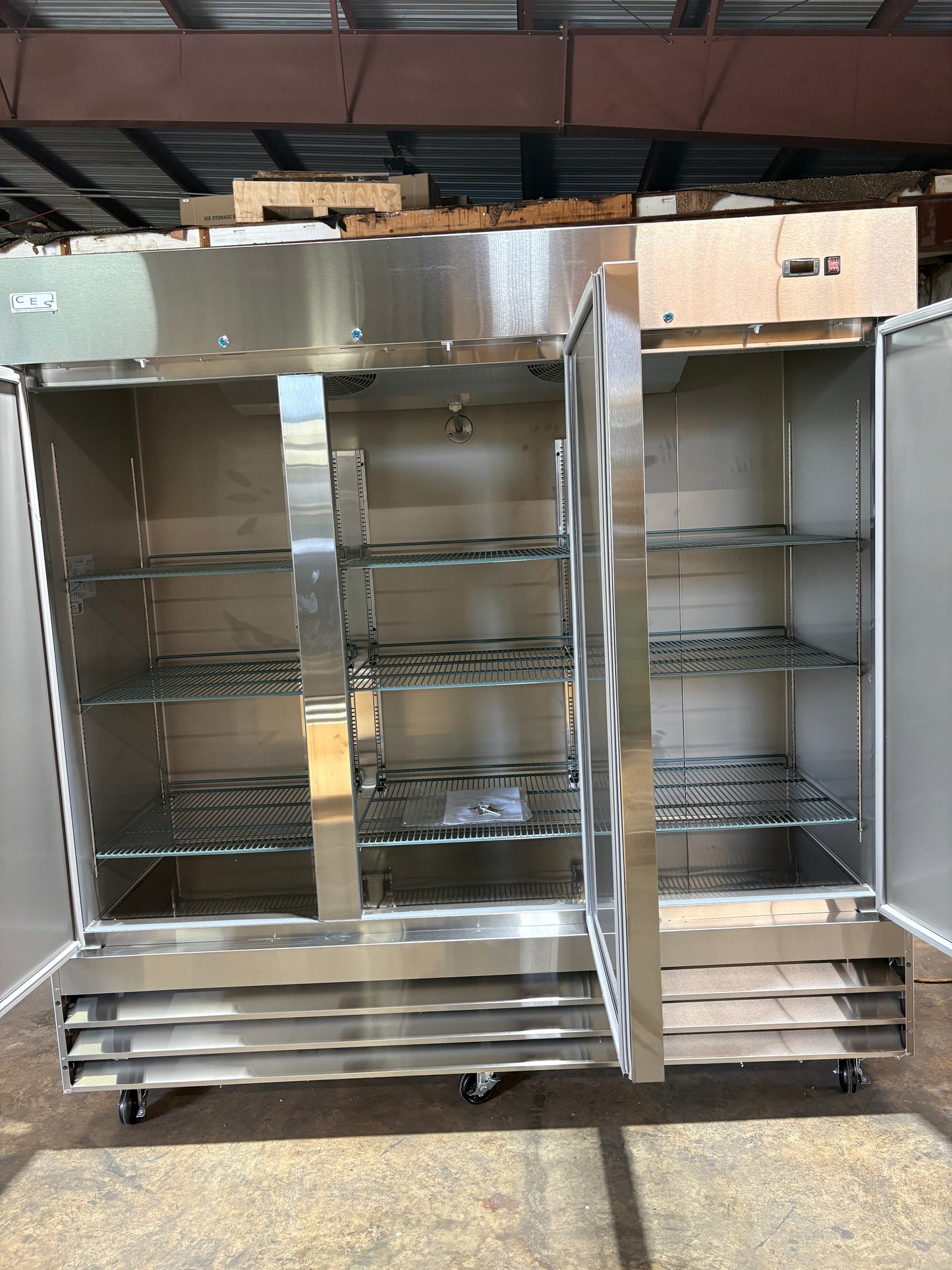 CES Brand 3 Door Stainless Steel Freezer