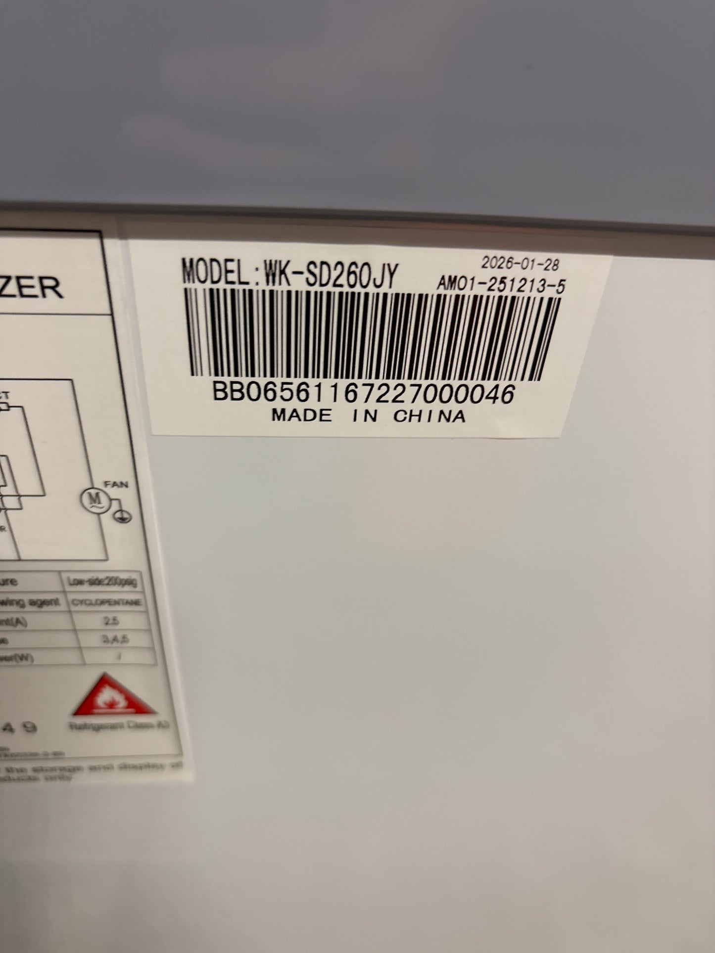 Westlake 39” Ice Cream Freezer WK-SD260JY