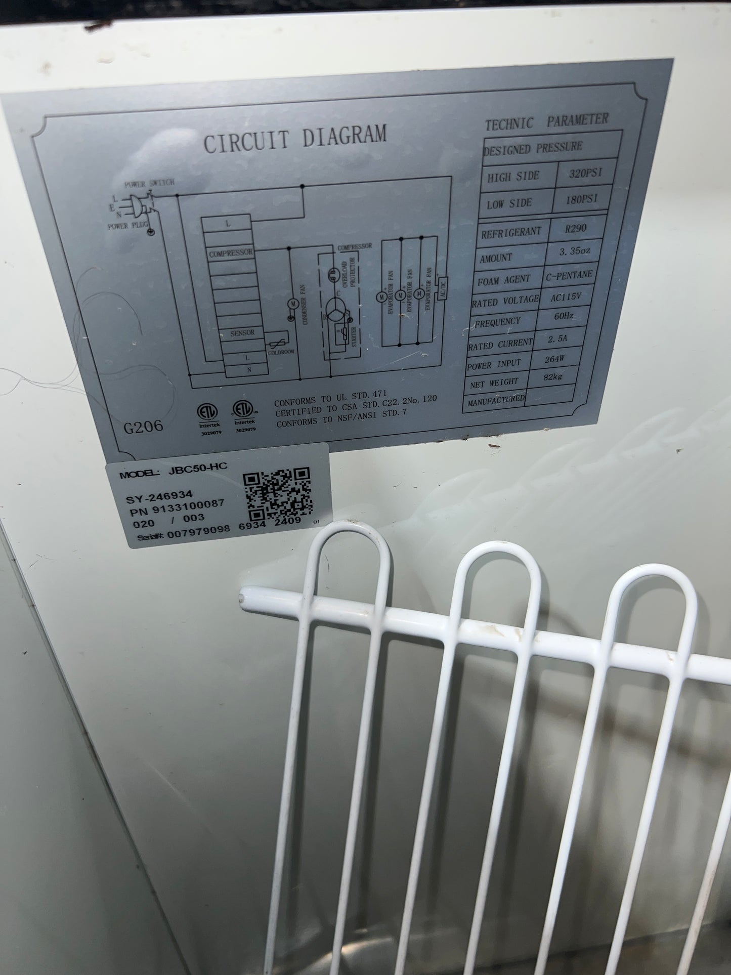 CES 50" Bottle Cooler - 10022