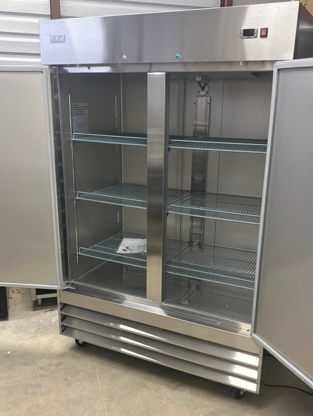 CES Two Door Stainless Steel Freezer