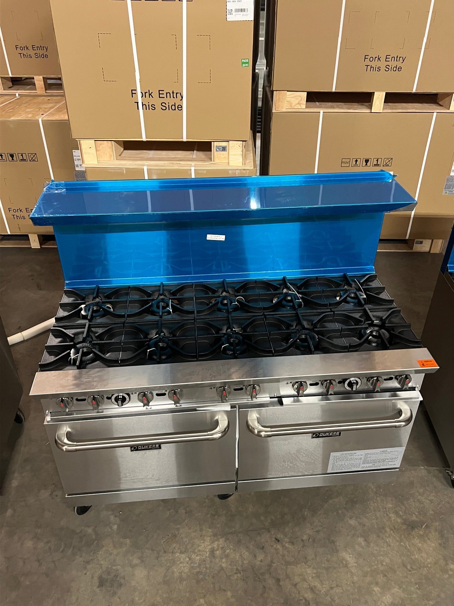Dukers 60" 10 Burner Stove with Ovens