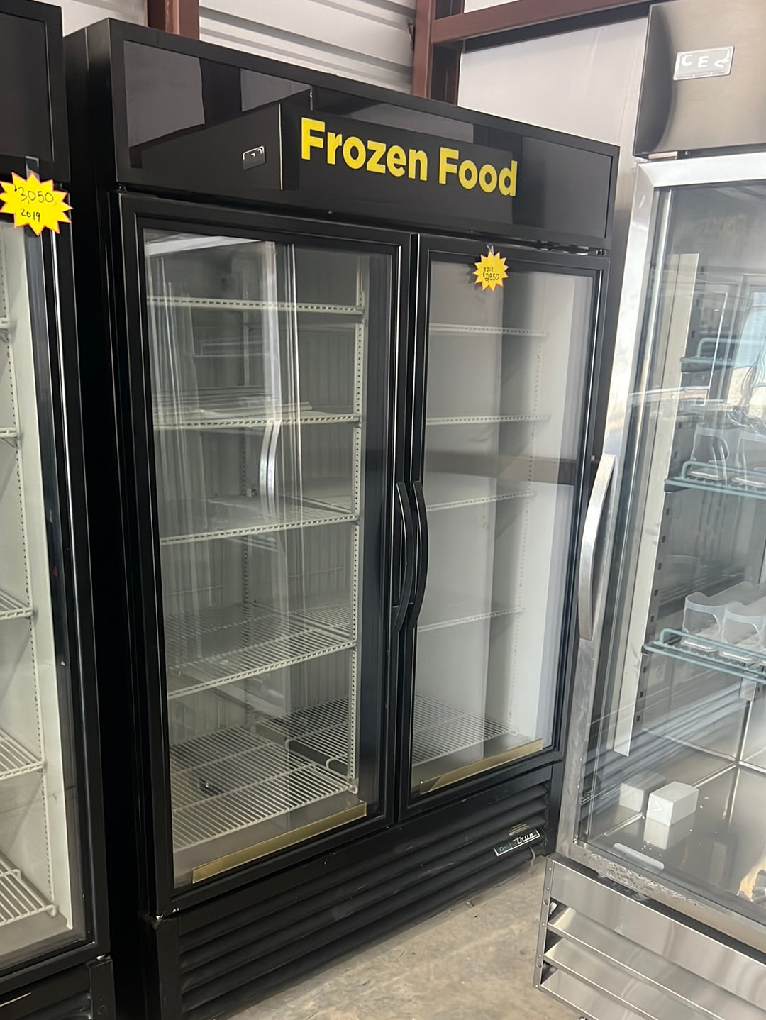 USED True Brand 2 Glass Door Freezer