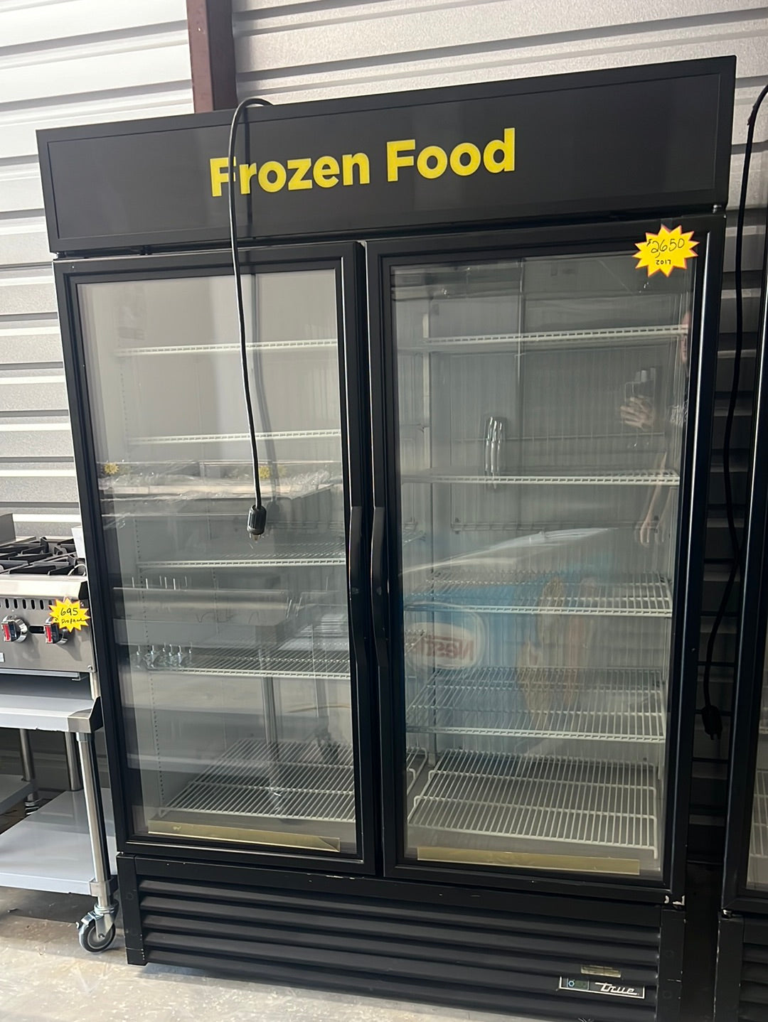 USED True Brand 2 Glass Door Freezer