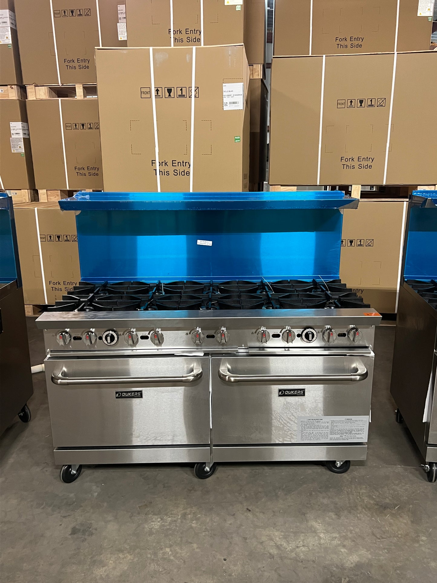 Dukers 60" 10 Burner Stove with Ovens