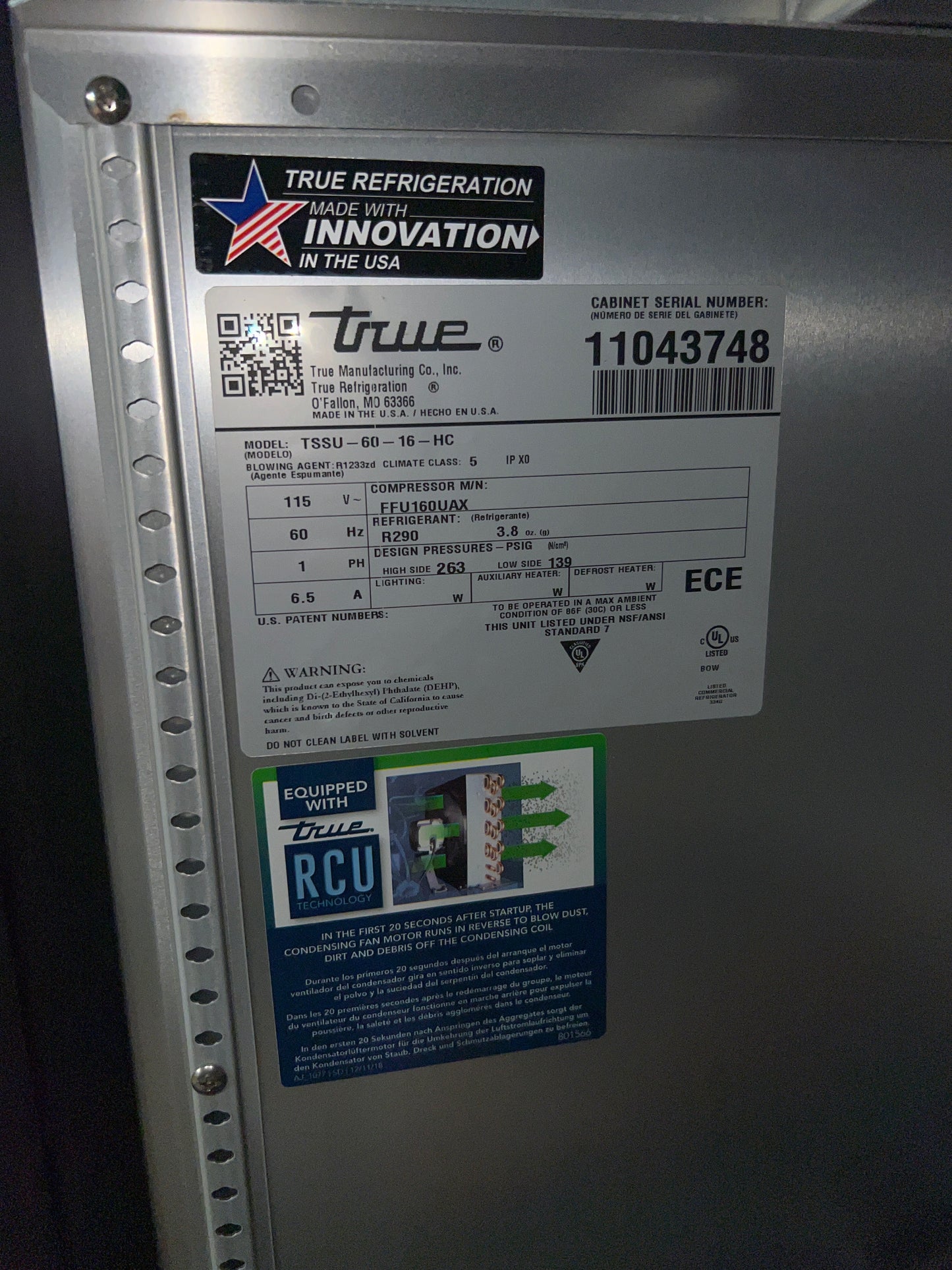 BRAND NEW True 60" Regular Top Prep Station TSSU-60-16-HC (Scratch & Dent) #10013