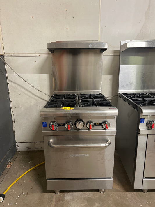 24" 4 Burner Stove with Oven