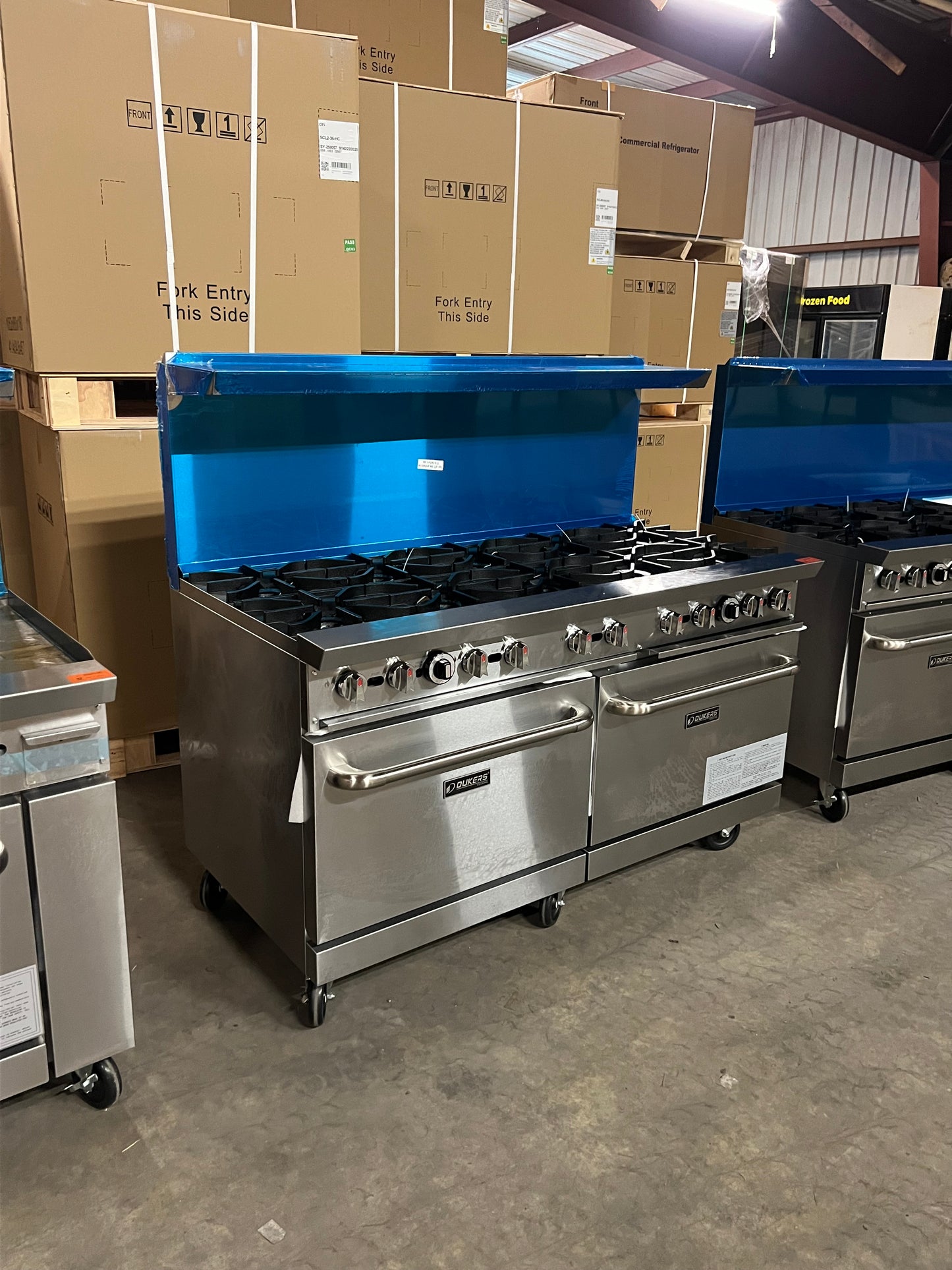 Dukers 60" 10 Burner Stove with Ovens