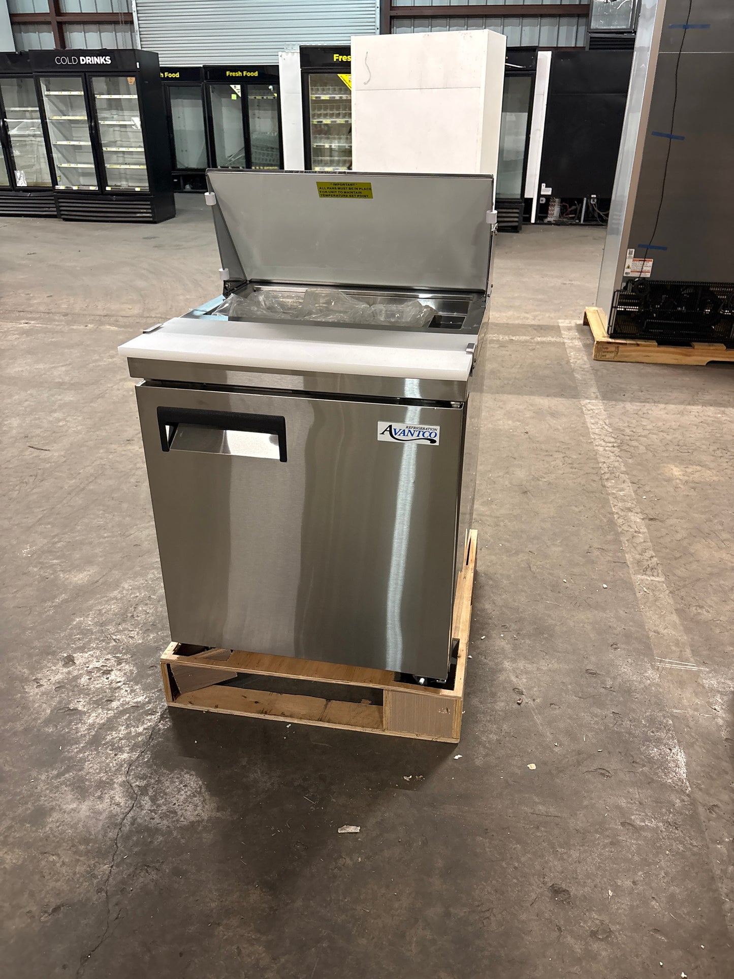 New Open Box Advantco 27” Sandwich Prep Line Station - #0005