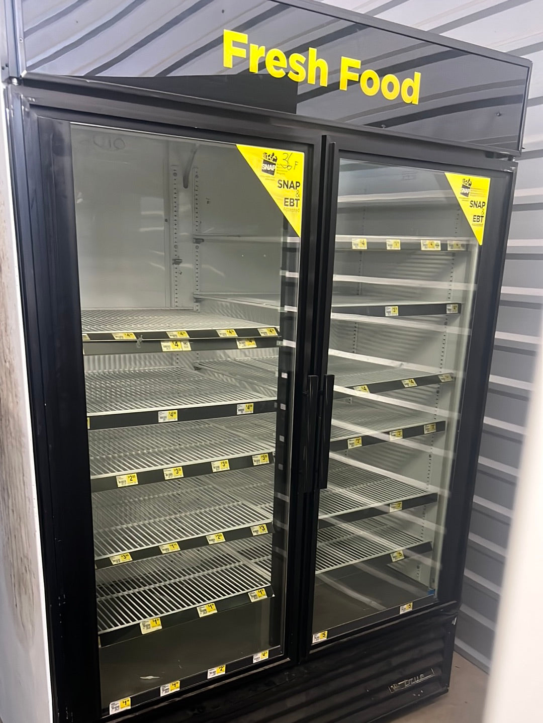 USED True Brand 2 Glass Door Cooler