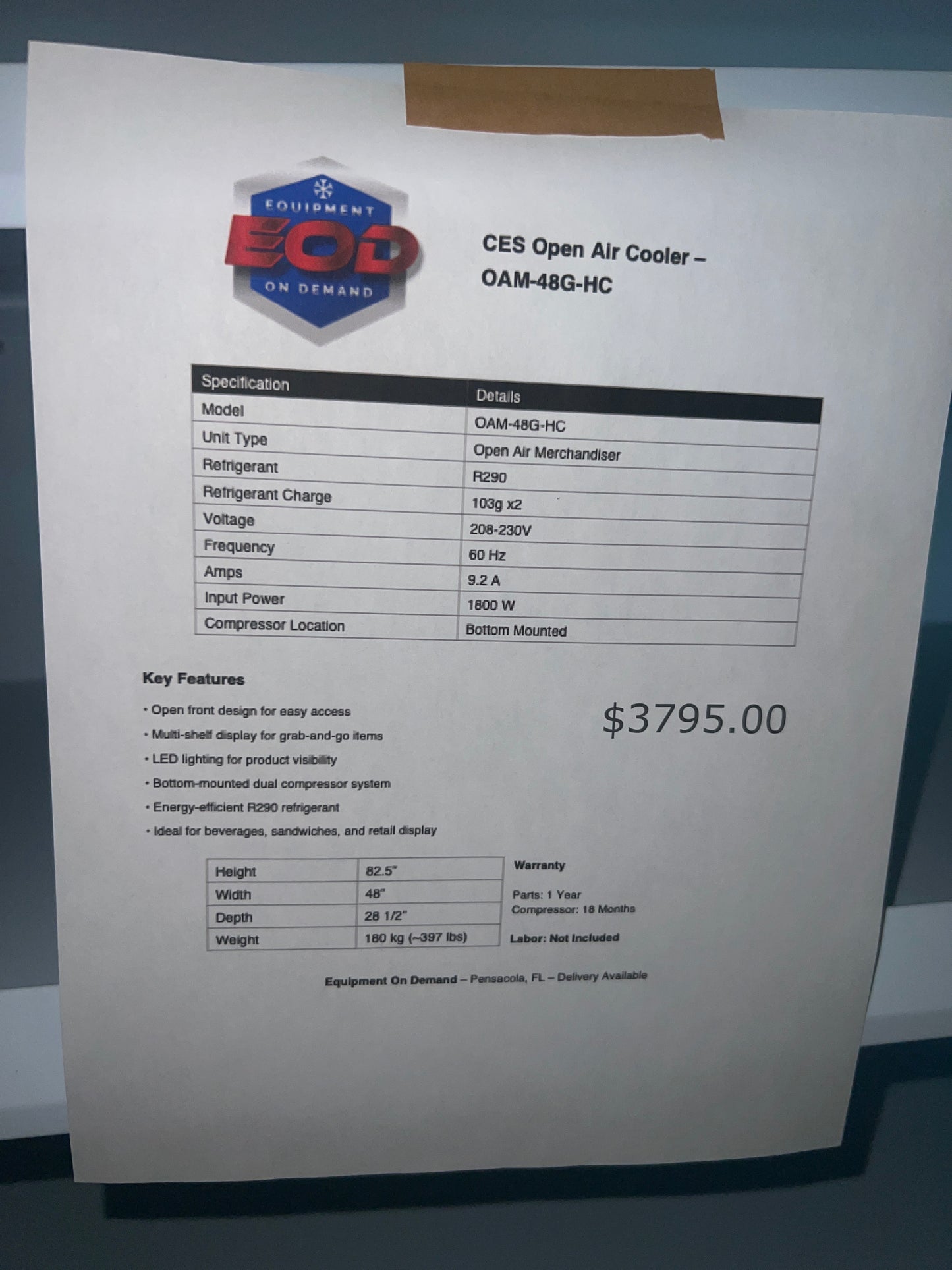 CES 48" Open Air Merchandiser