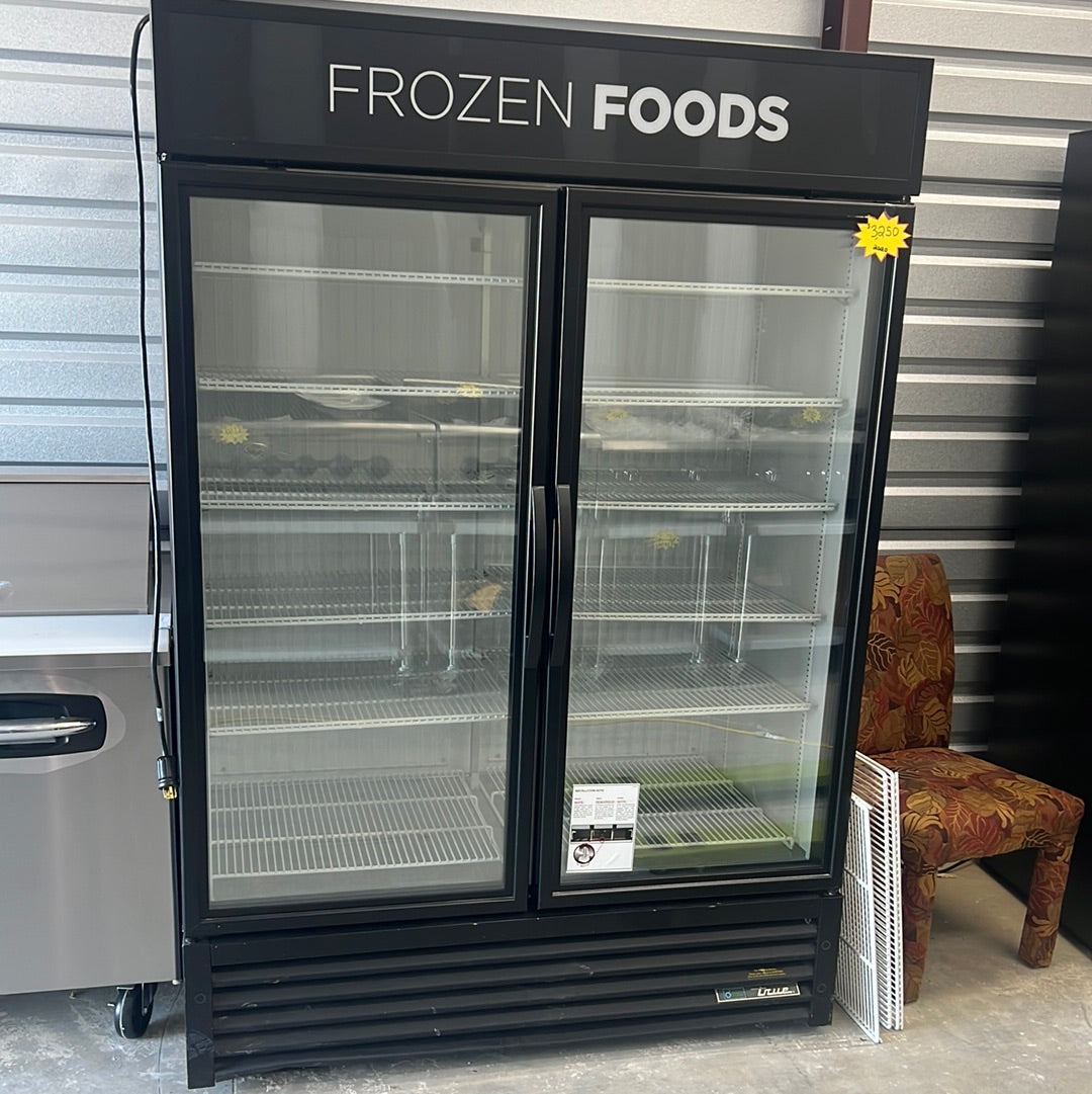 USED True Brand 2 Glass Door Freezer