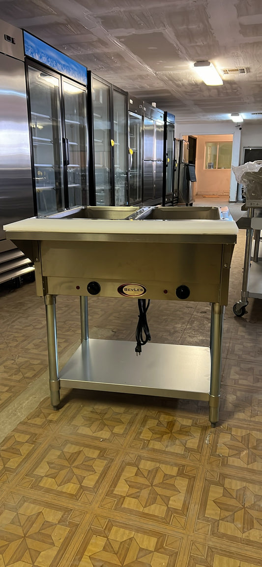 Bevles Brand 2 Open Bay Steam Table