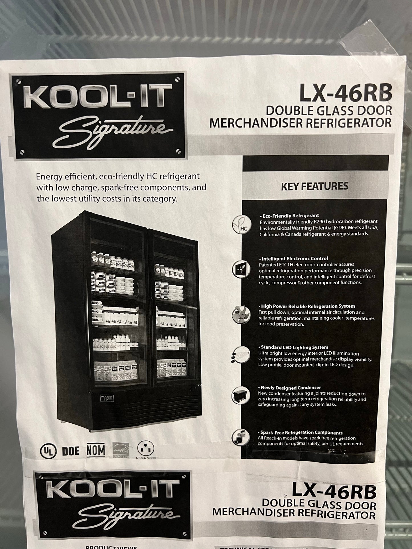 Kool-It Two Glass Door Cooler