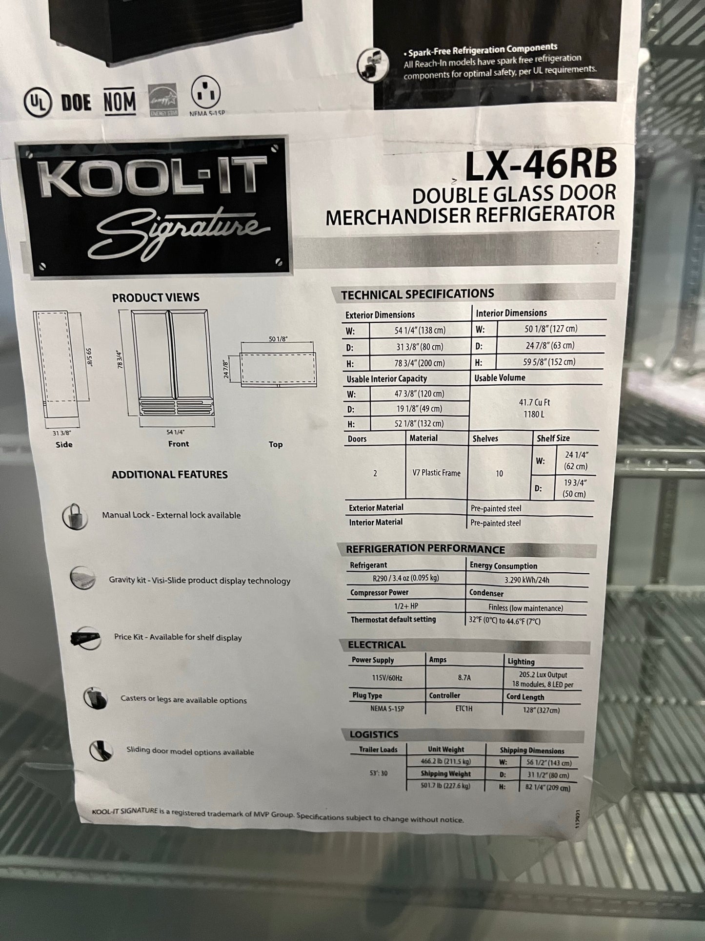 Kool-It Two Glass Door Cooler