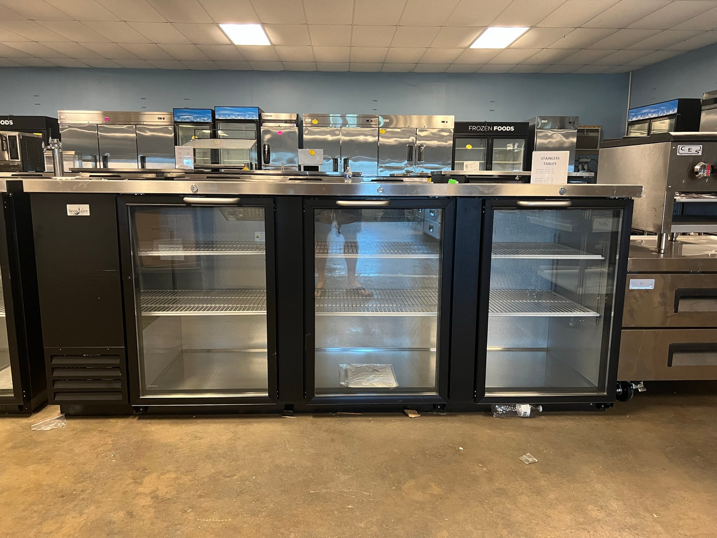 90" Glass Door Barback cooler