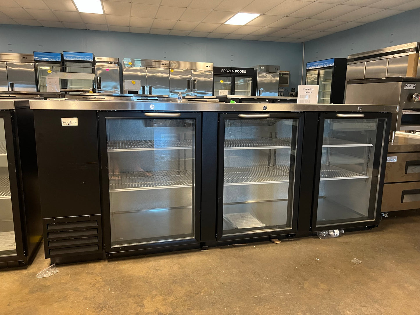 90" Glass Door Barback cooler