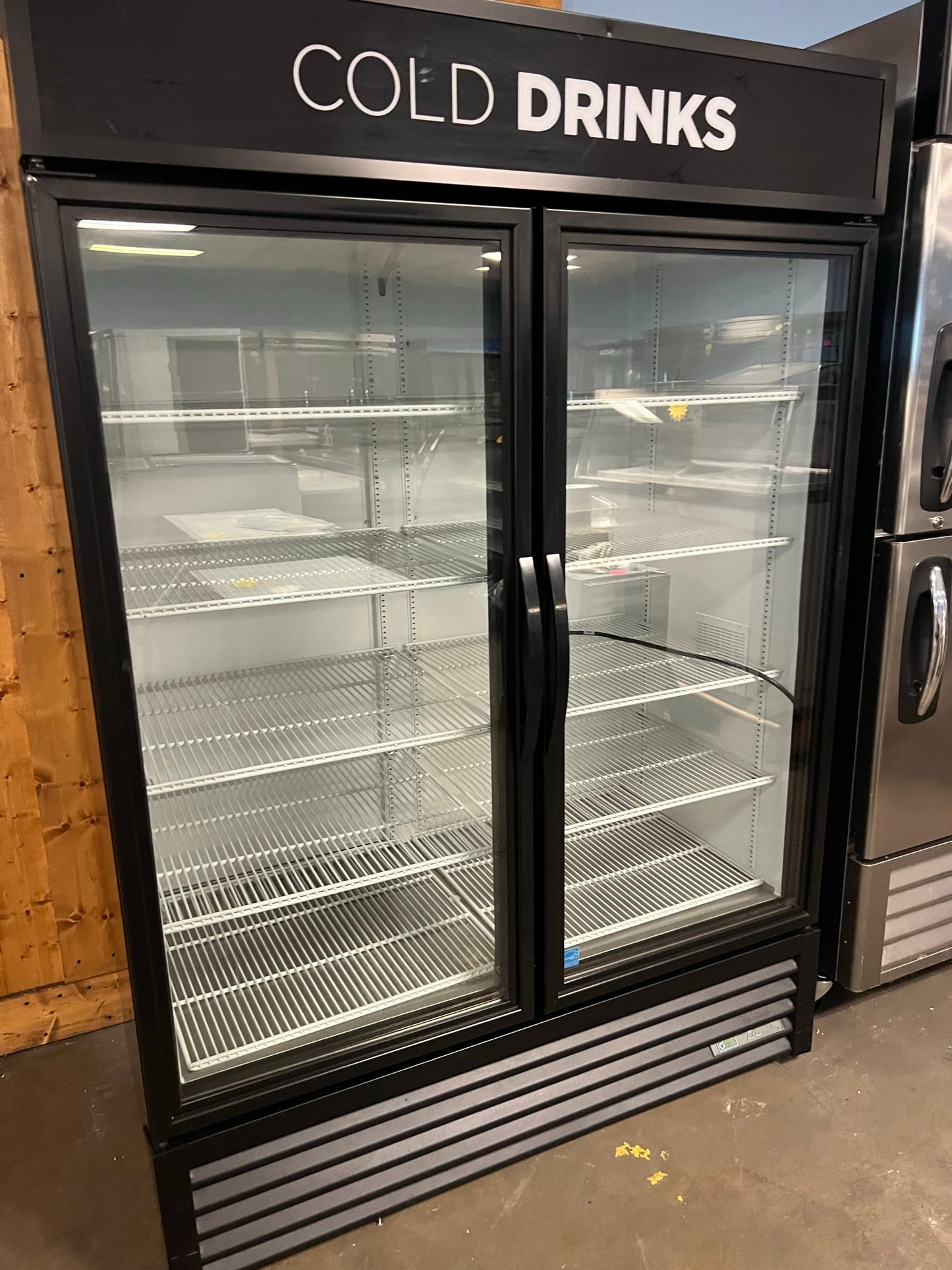 USED True Brand 2 Glass Door Cooler