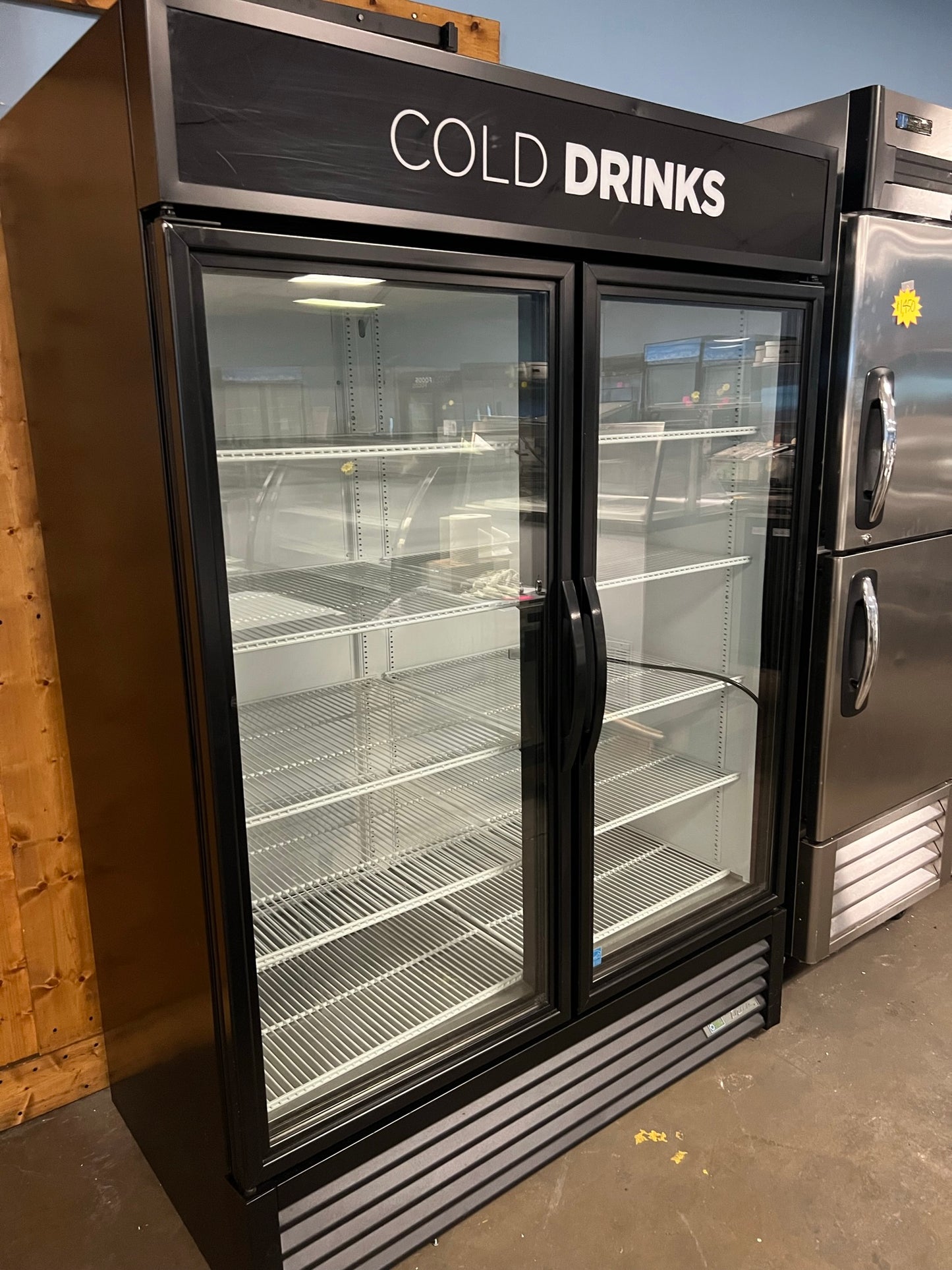 USED True Brand 2 Glass Door Cooler