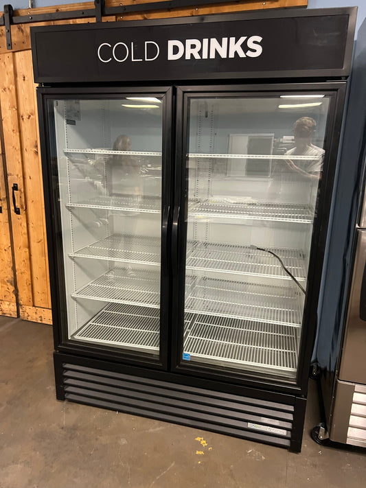 USED True Brand 2 Glass Door Cooler