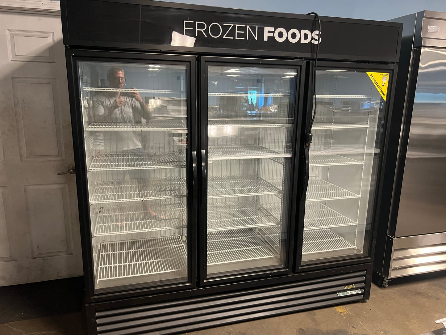 USED True Brand 3 Glass Door Freezer