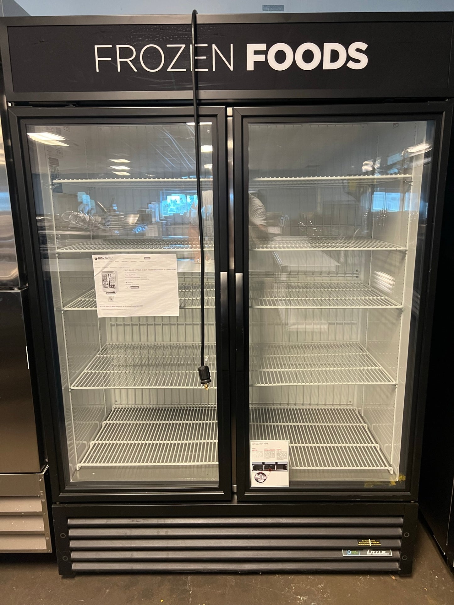 USED True Brand 2 Glass Door Freezer