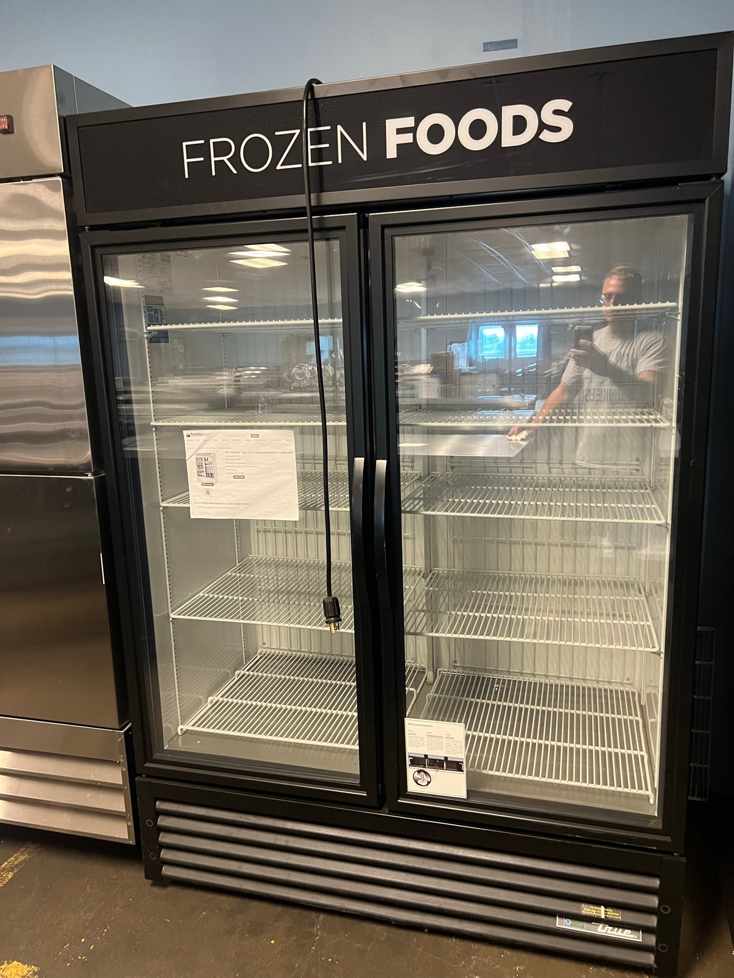 USED True Brand 2 Glass Door Freezer