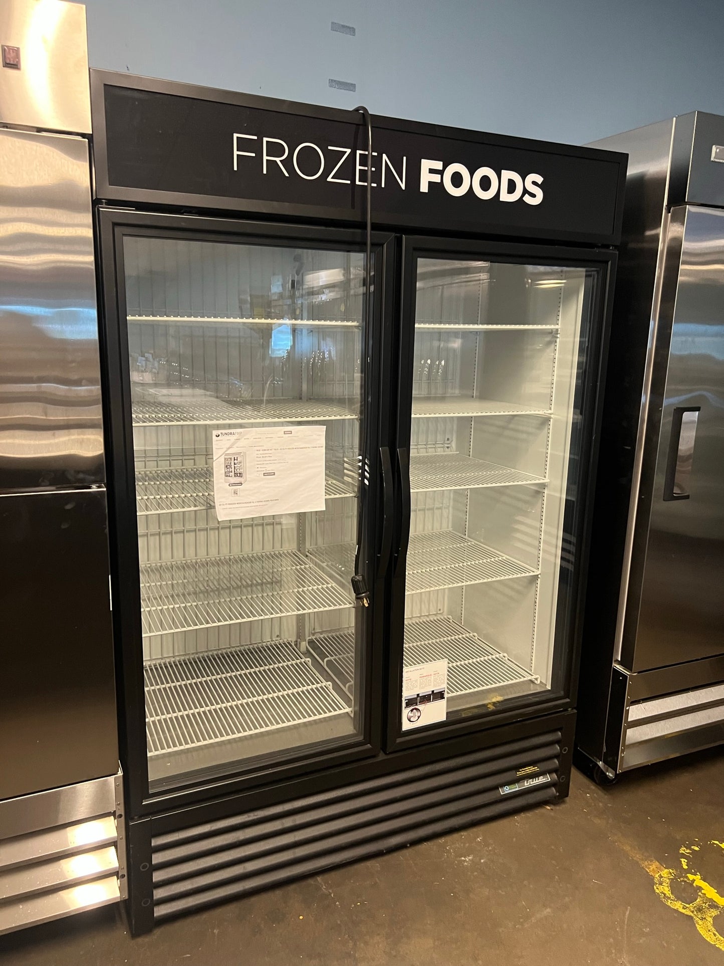 USED True Brand 2 Glass Door Freezer