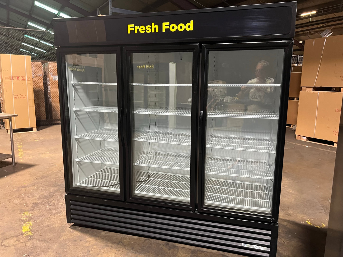 USED True Brand 3 Glass Door Cooler