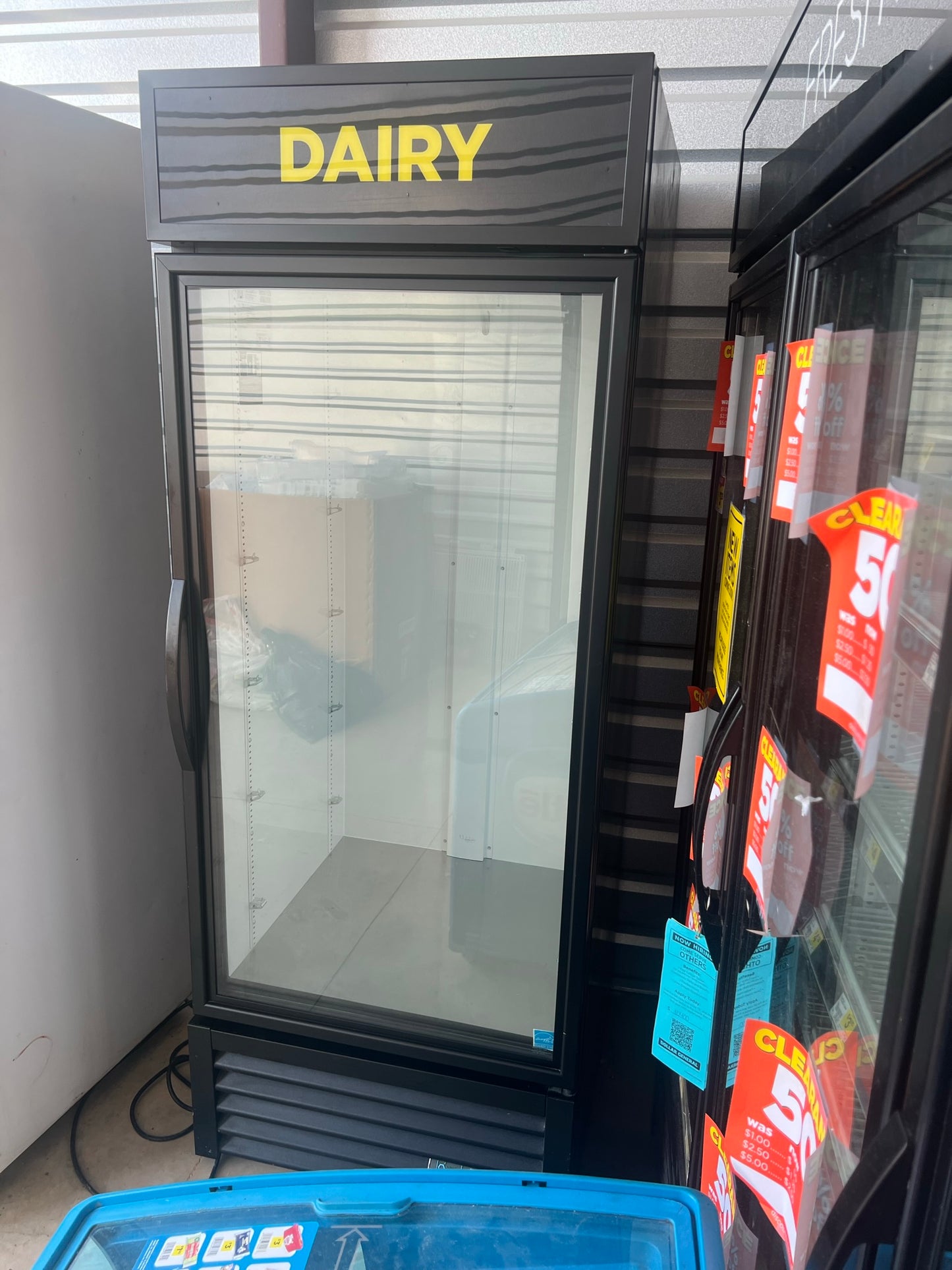 USED True Brand Single Glass Door Cooler