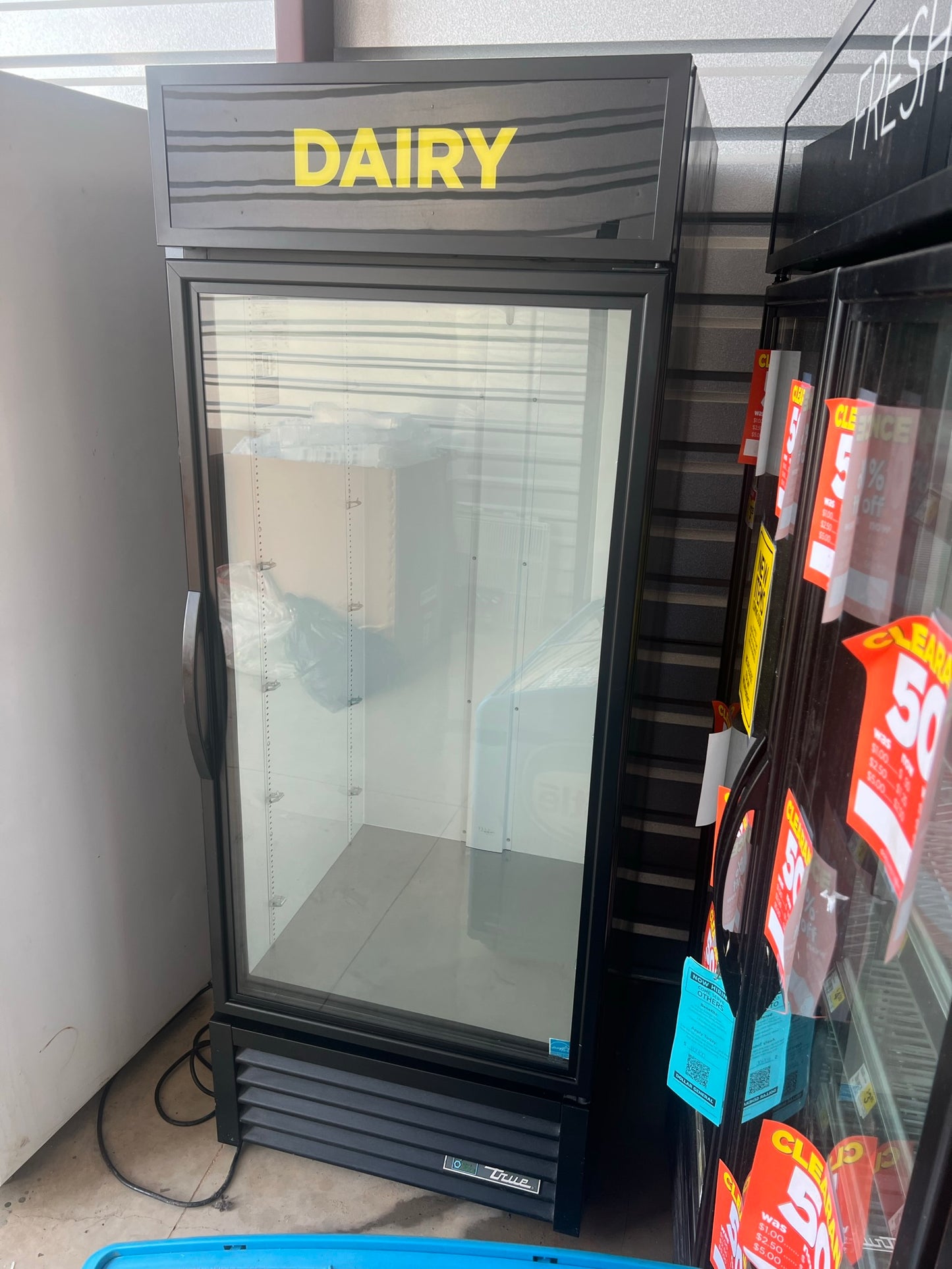 USED True Brand Single Glass Door Cooler