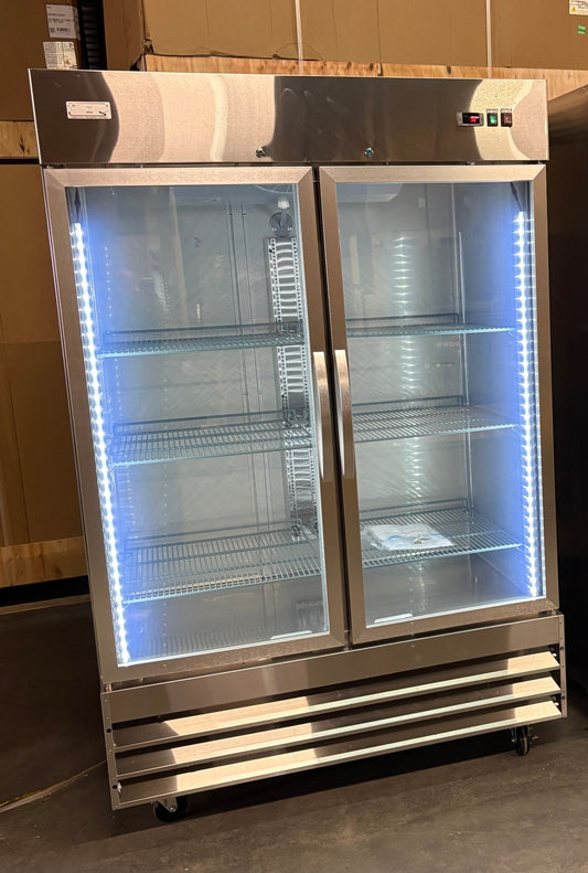 CES 2 Door Stainless Trim Glass Cooler