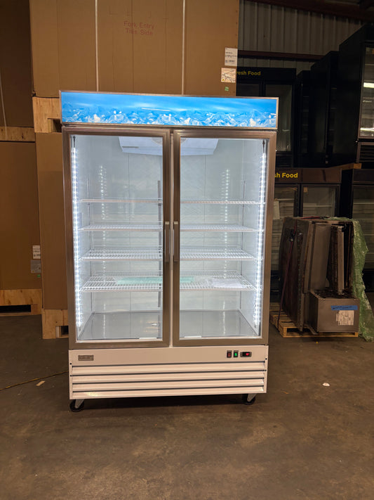 CES 2 Door Glass Merchandiser (White)