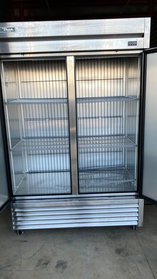 USED True Brand 2 Stainless Steel Door Freezer